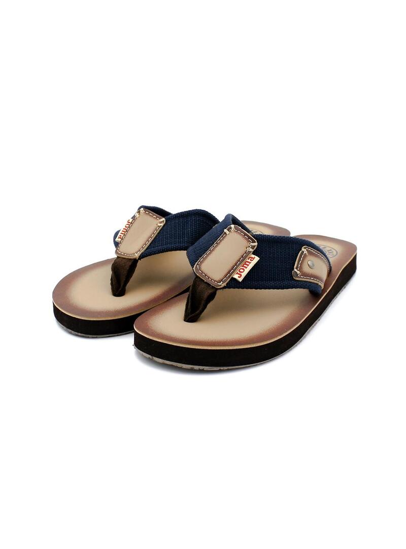 Chanclas Caballlero  Marrón Azul Joma