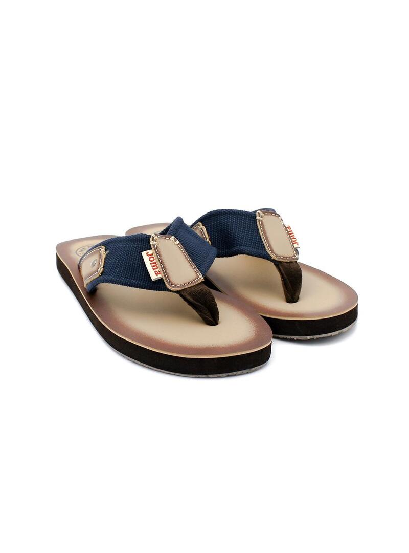 Chanclas Caballlero  Marrón Azul Joma