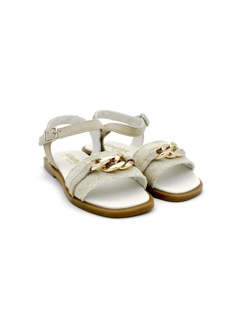 Sandalias YOWAS 26255 Beige Niña.