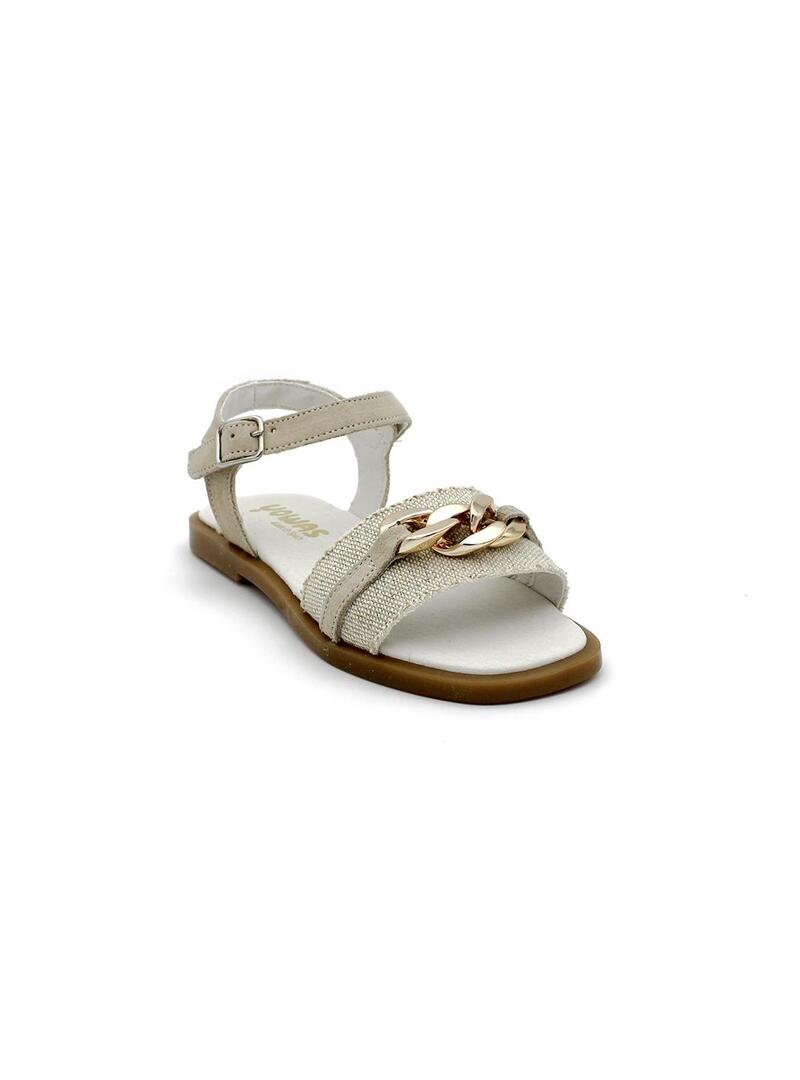 Sandalias YOWAS 26255 Beige Niña.