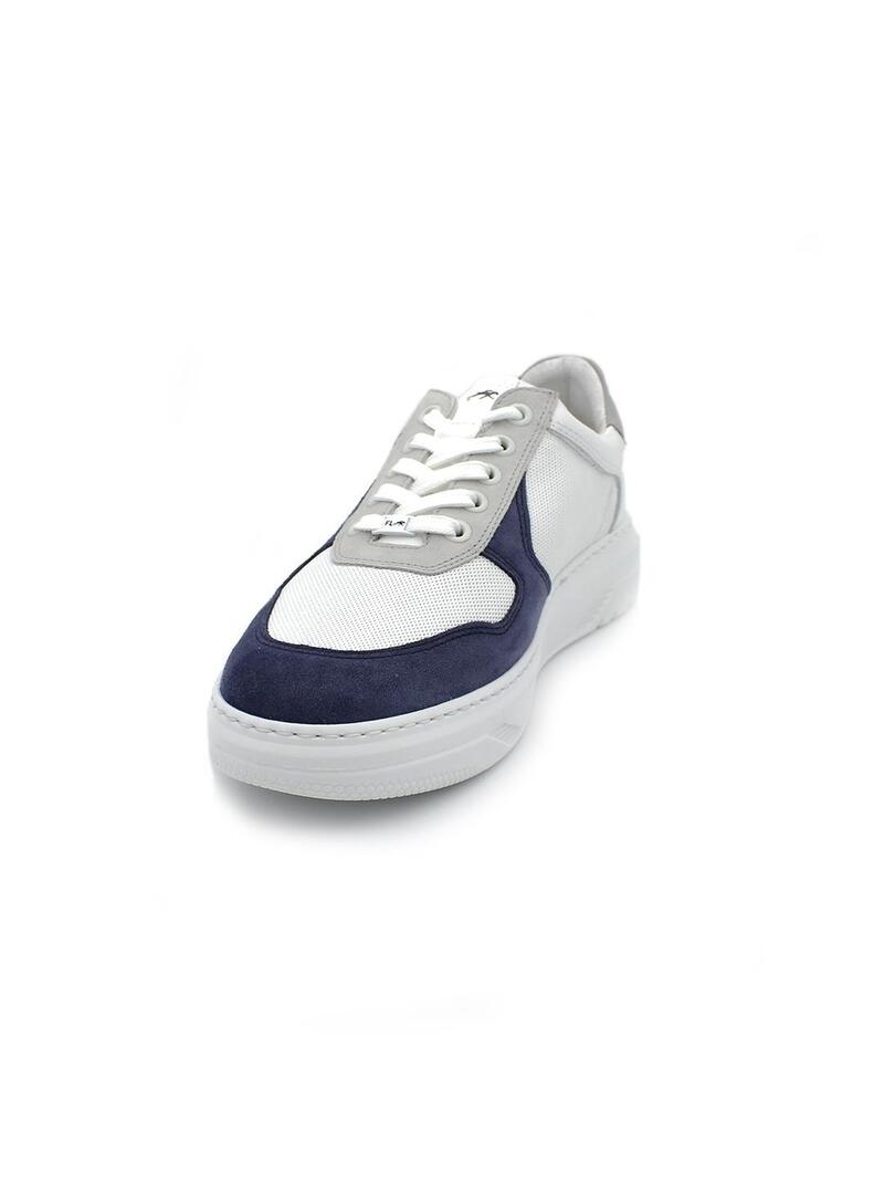 Bamba FLUCHOS BOSTON1970 Blanco/Azul Hombre.
