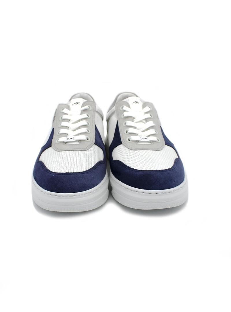 Bamba FLUCHOS BOSTON1970 Blanco/Azul Hombre.