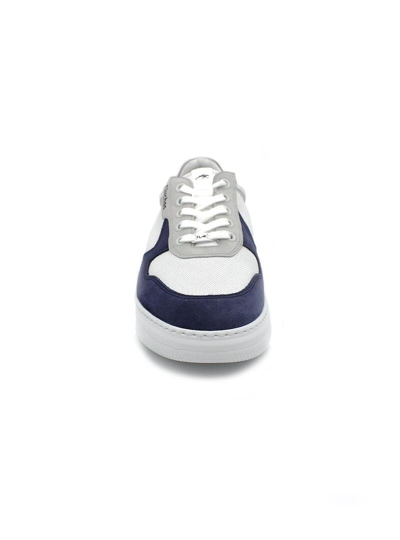 Bamba FLUCHOS BOSTON1970 Blanco/Azul Hombre.