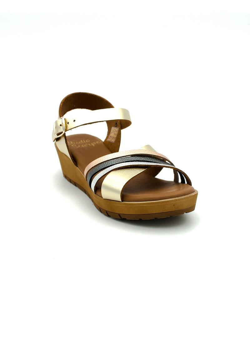 Sandalias STUDIO SCARPE SN90137 Platino Mujer