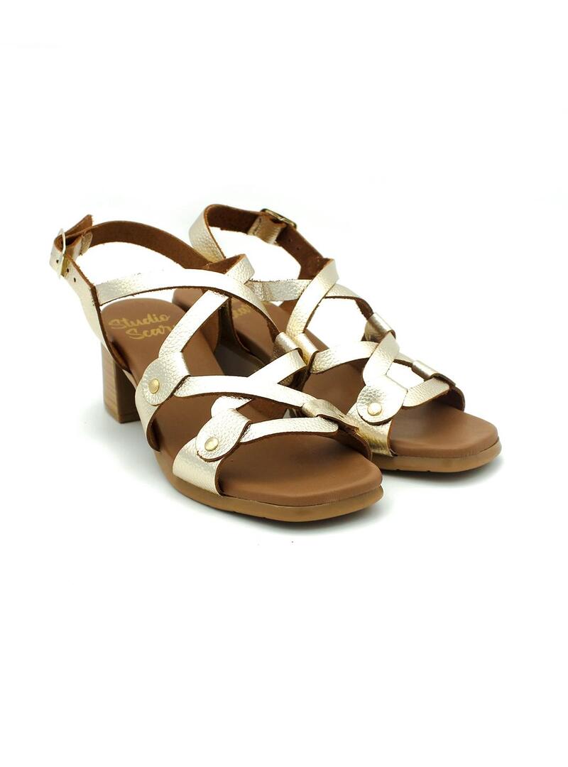 Sandalias STUDIO SCARPE SN116418 Platino Mujer.