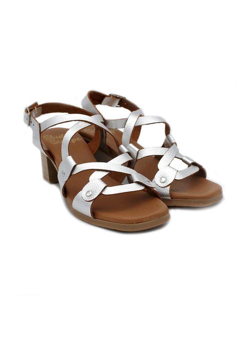 Sandalias STUDIO SCARPE SN 116418 Plata Mujer.