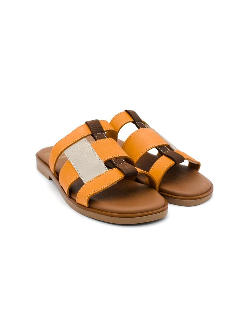 Sandalias pala STUDIO SCARPE SN34678 Naranja Mujer.
