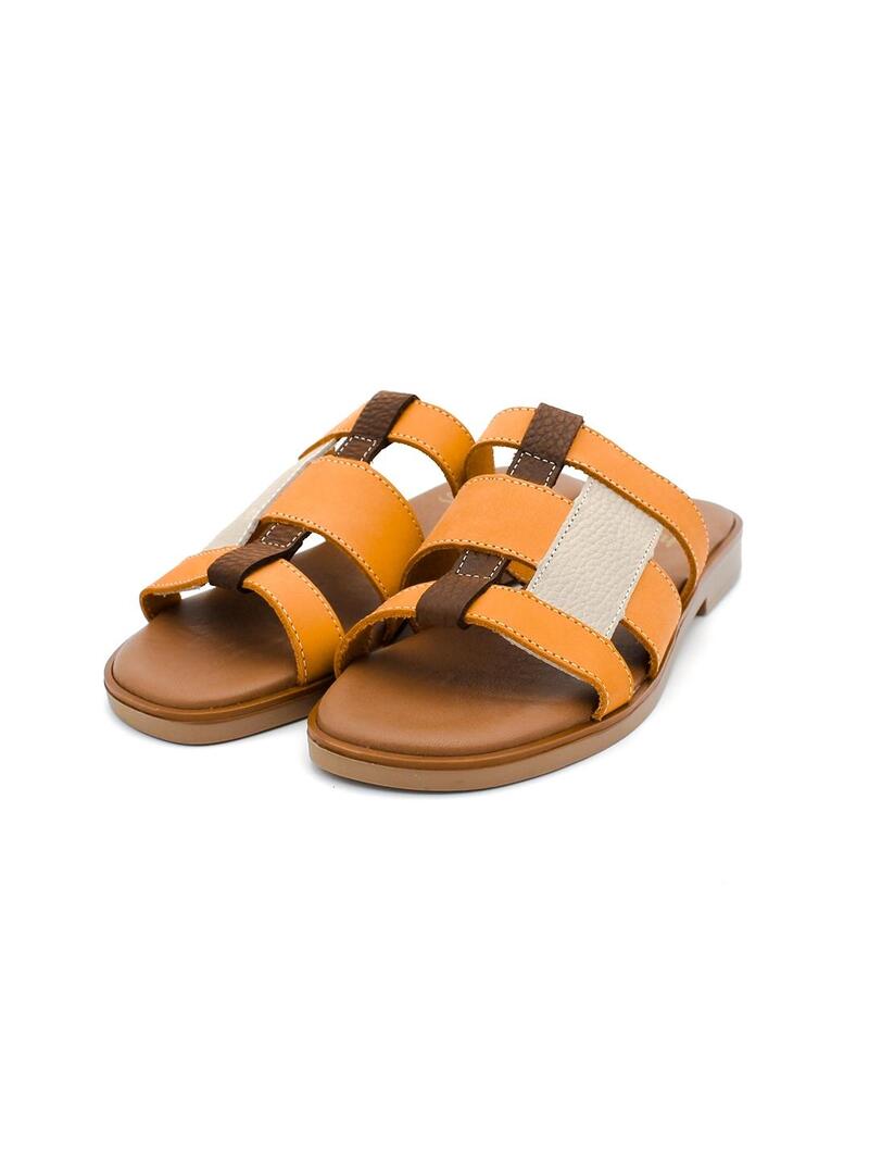 Sandalias pala STUDIO SCARPE SN34678 Naranja Mujer.