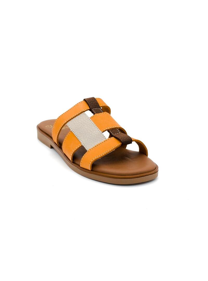 Sandalias pala STUDIO SCARPE SN34678 Naranja Mujer.