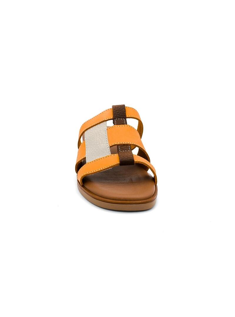 Sandalias pala STUDIO SCARPE SN34678 Naranja Mujer.