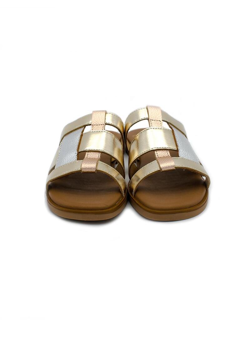 Sandalias pala STUDIO SCARPE SN34678 Platino Mujer.