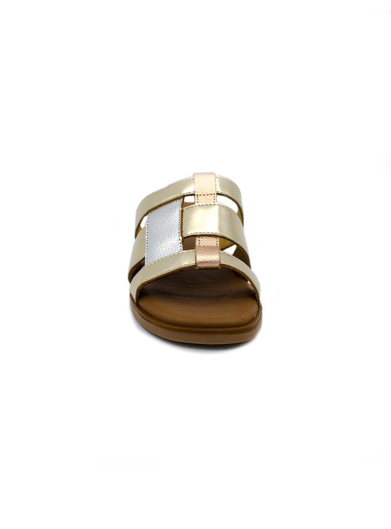 Sandalias pala STUDIO SCARPE SN34678 Platino Mujer.