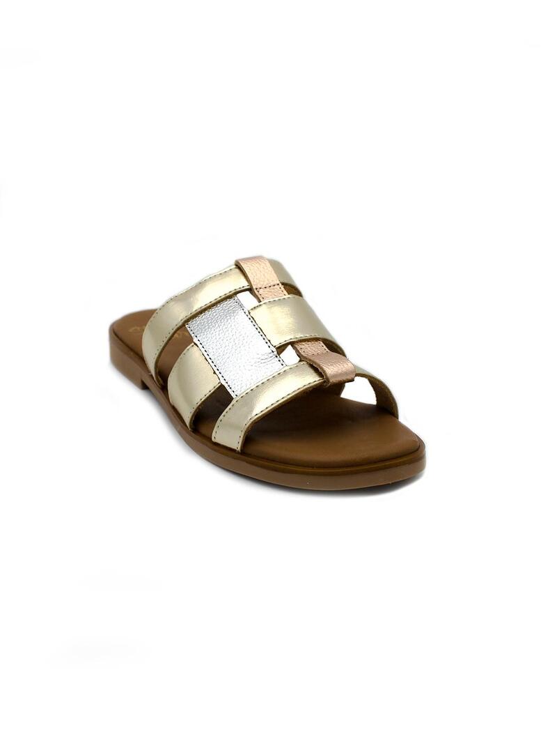 Sandalias pala STUDIO SCARPE SN34678 Platino Mujer.