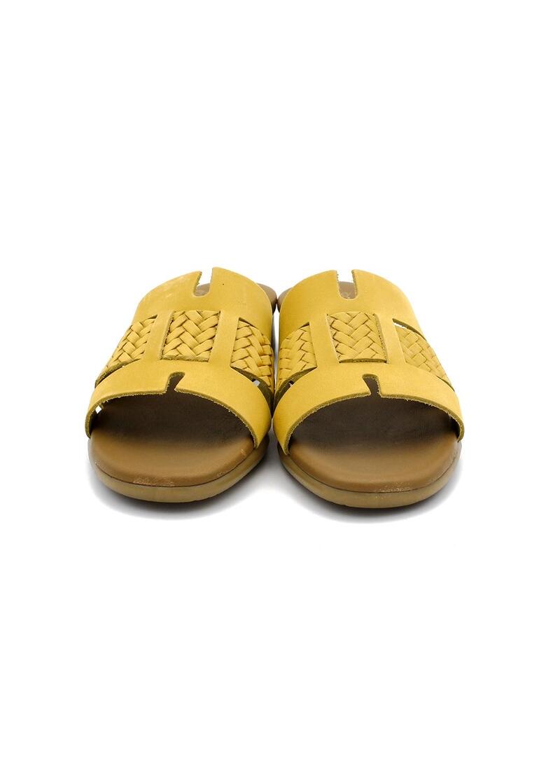Sandalias pala STUDIO SCARPE SN115471 Mostaza Mujer.