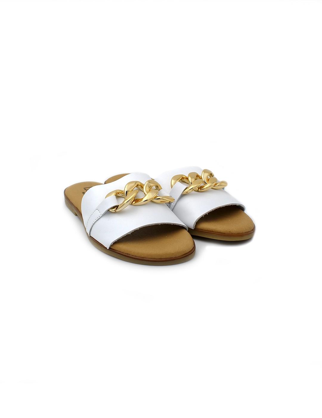 Sandalias Pala ISSA MIEL 4713 Blanco Mujer.