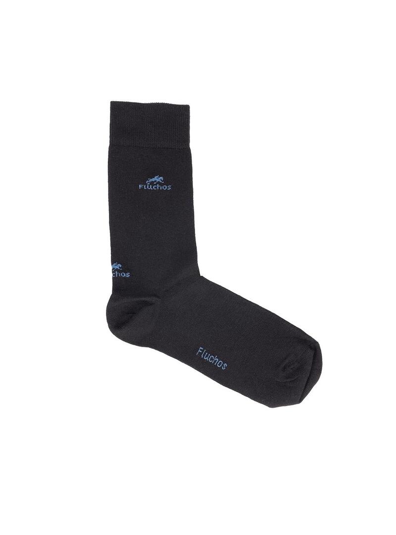 Calcetines FLUCHOS CA0009 Azul/Cuadros Hombre.