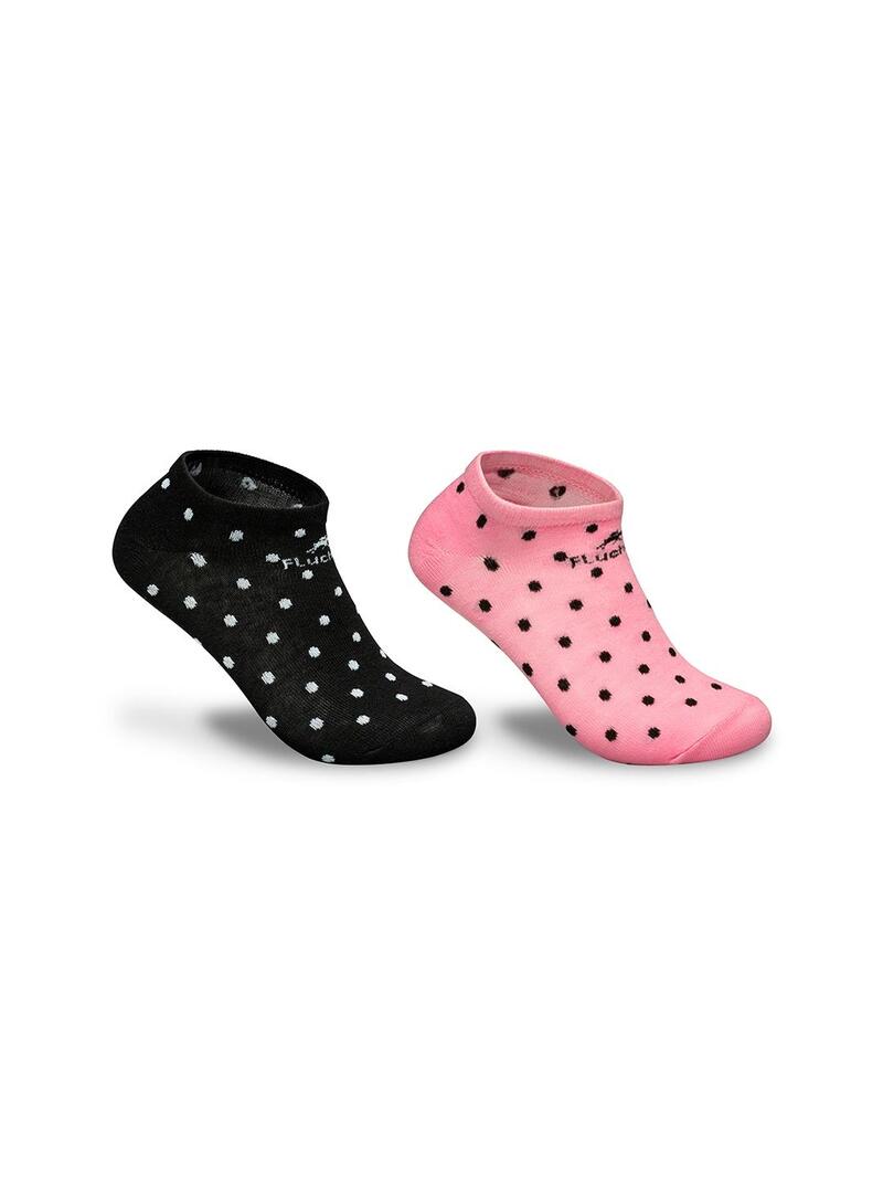 Calcetines FLUCHOS 1013 Rosa/Negro Mujer.