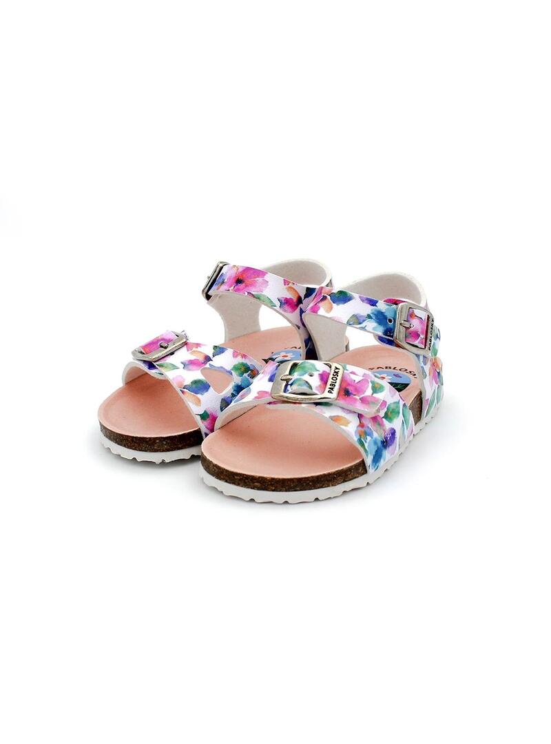 Sandalias PABLOSKY 423400 Blanco/Colores Niña.