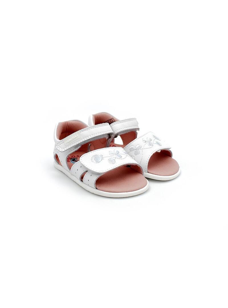 Sandalias PABLOSKY 037400 Blanco Niña.