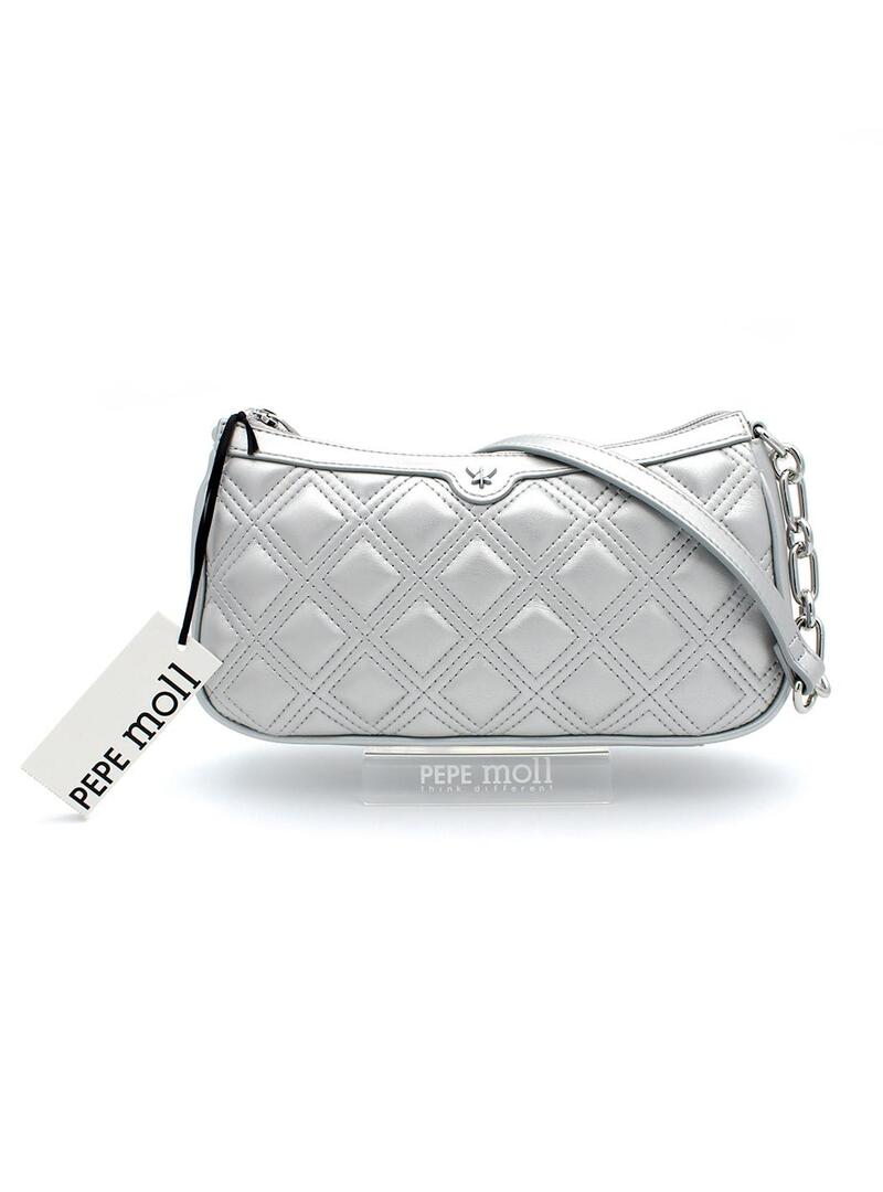 Bolso de hombro PEPE MOLL 241484 Silver Mujer.