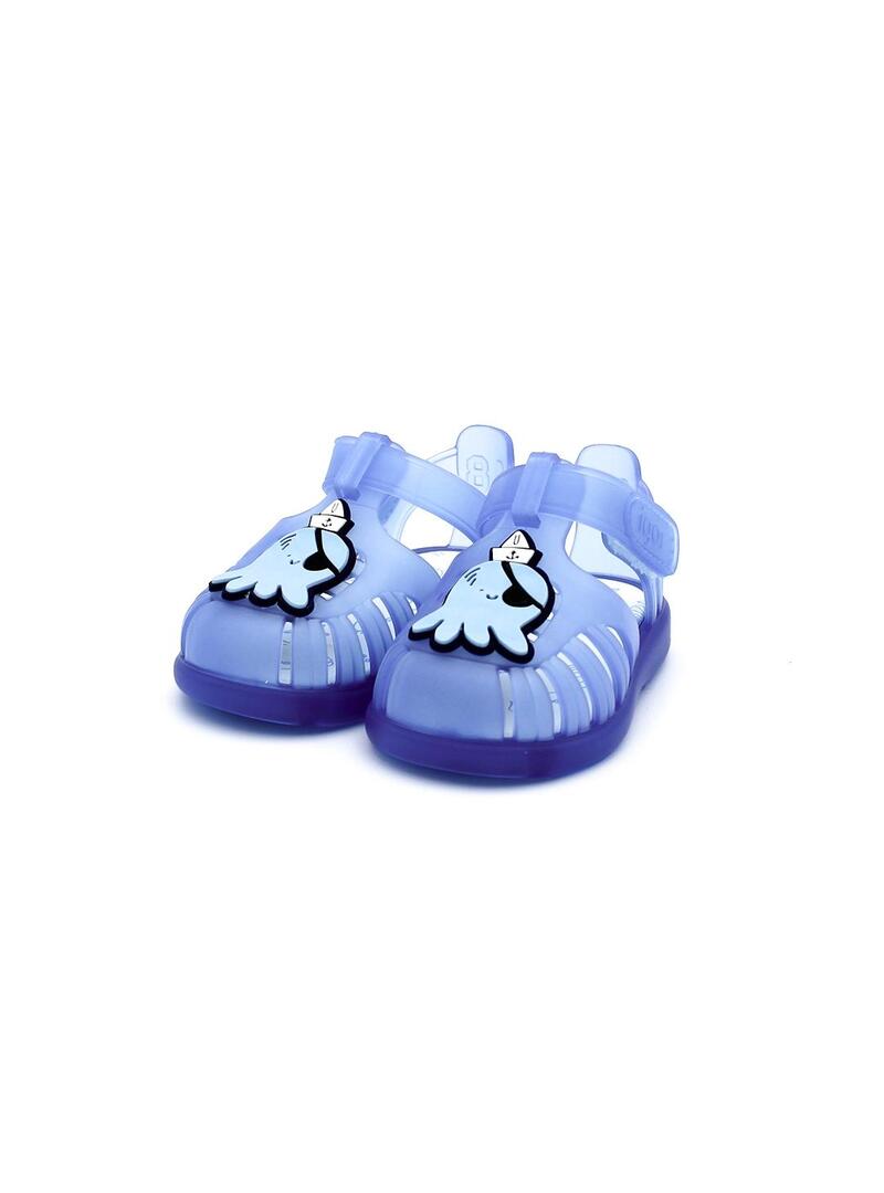 Chanclas IGOR S10320-032 Azul Transparente Niño.