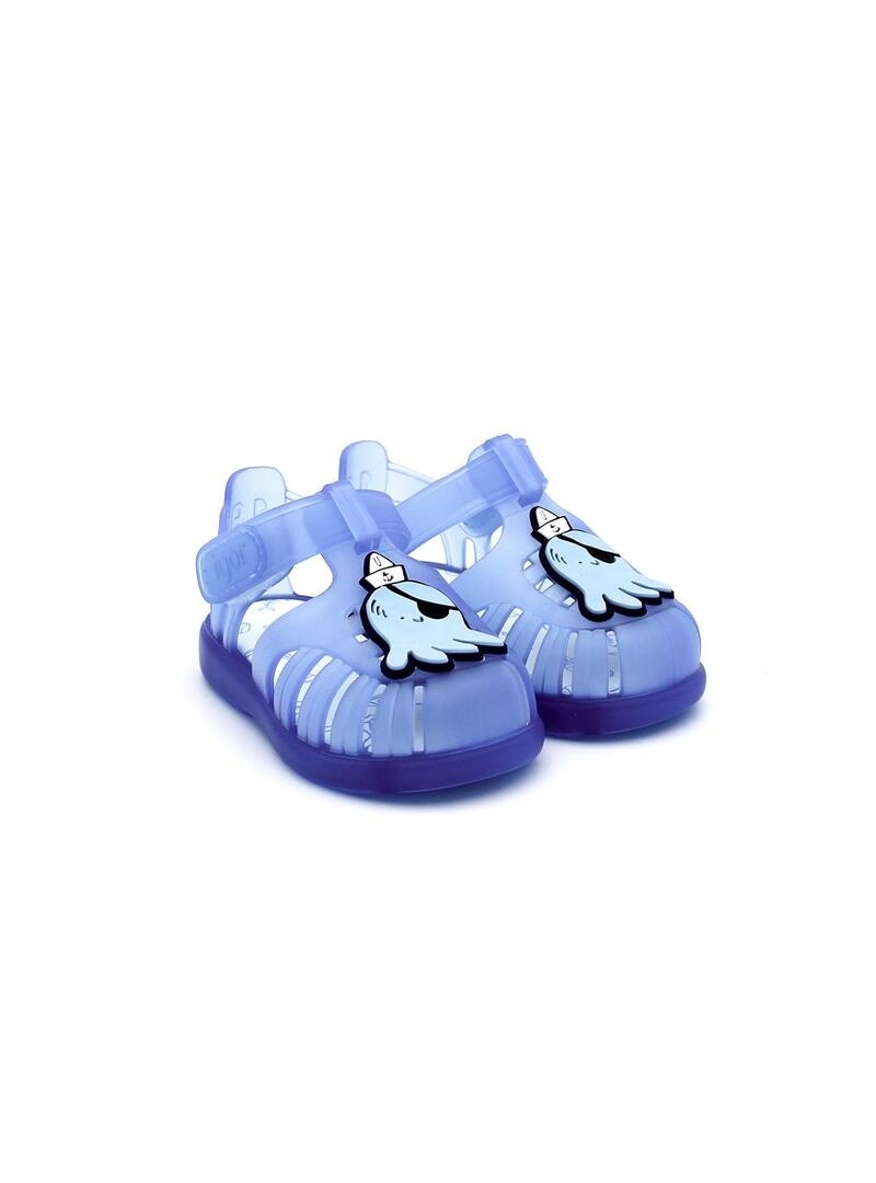 Chanclas IGOR S10320-032 Azul Transparente Niño.