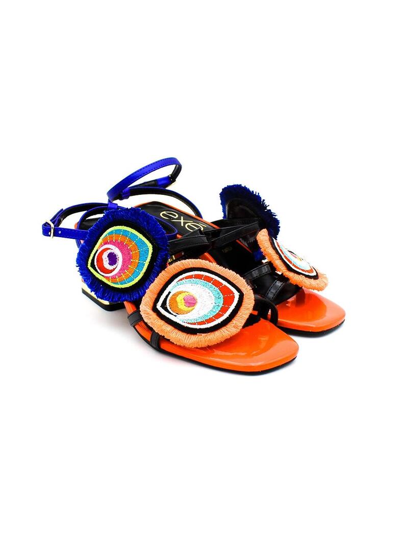 Sandalias EXE LUISA 406 Azul/Coral Mujer.