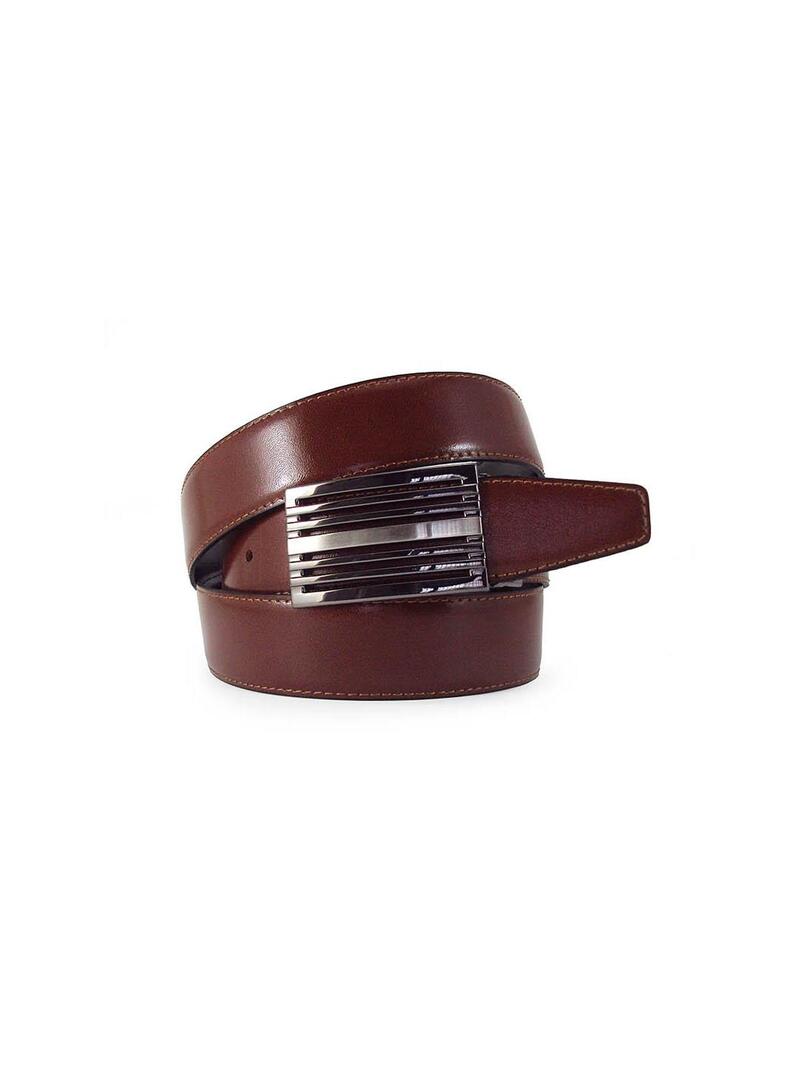 Cinturón acq piel 1282/32 Negro/Marrón Hombre.