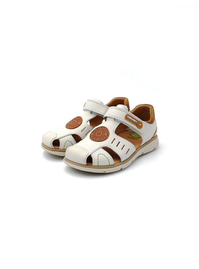 Sandalias PABLOSKY 514035 Blanco Niño.