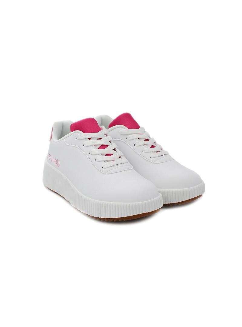 Deportivas PEPE MOLL241802 Blanco/Fucsia Mujer.