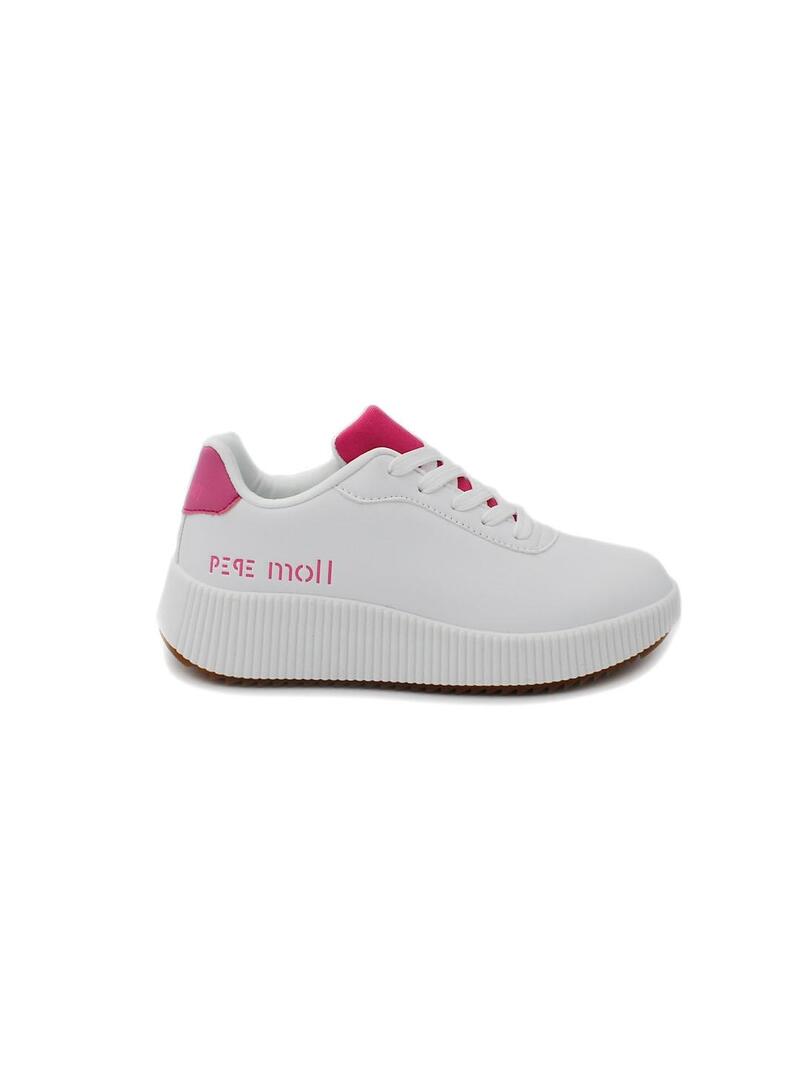 Deportivas PEPE MOLL241802 Blanco/Fucsia Mujer.