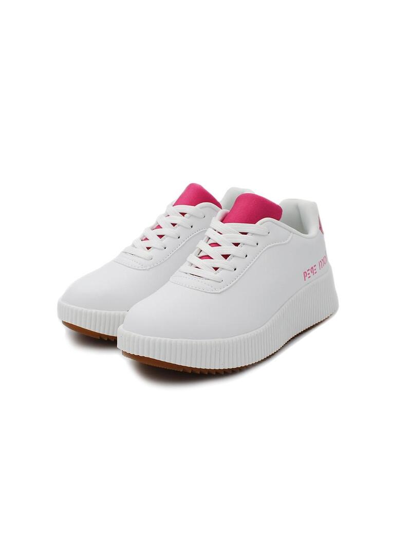 Deportivas PEPE MOLL241802 Blanco/Fucsia Mujer.