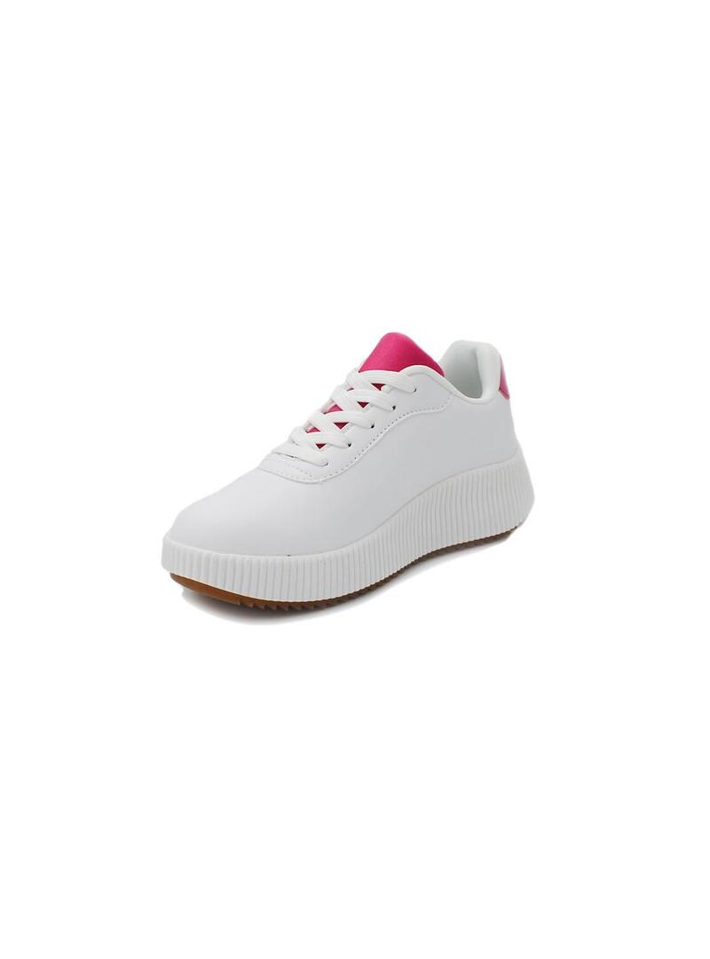 Deportivas PEPE MOLL241802 Blanco/Fucsia Mujer.