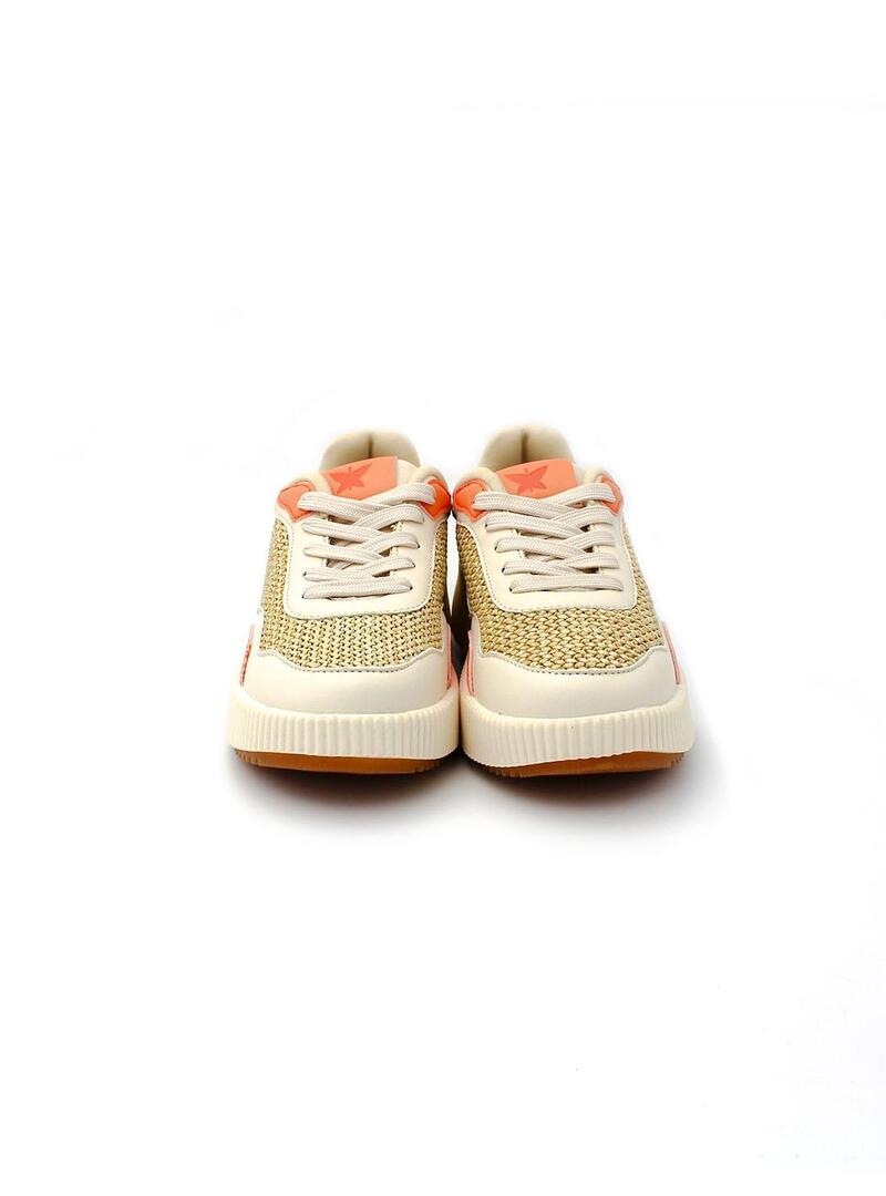 Deportivas PEPE MOLL 241801 Peach Mujer.