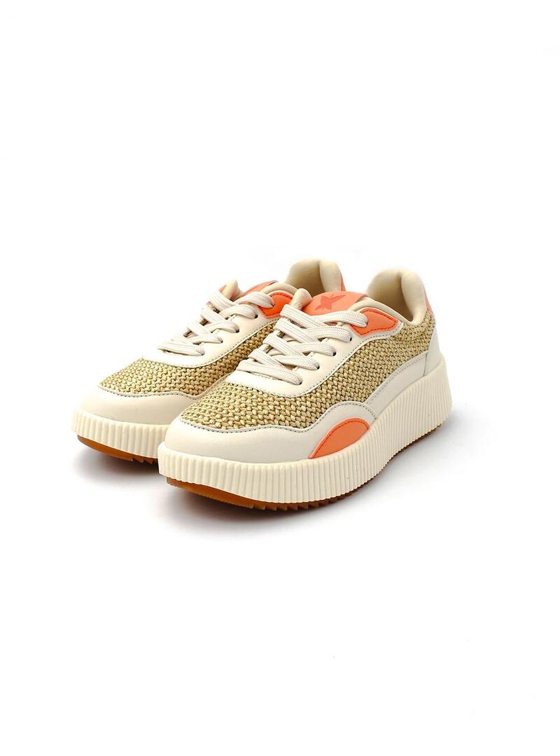 Deportivas PEPE MOLL 241801 Peach Mujer.