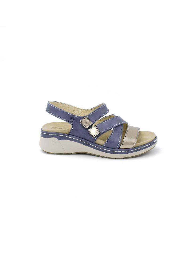 Sandalias SUAVE 3310 Cobalto/Platino Mujer.
