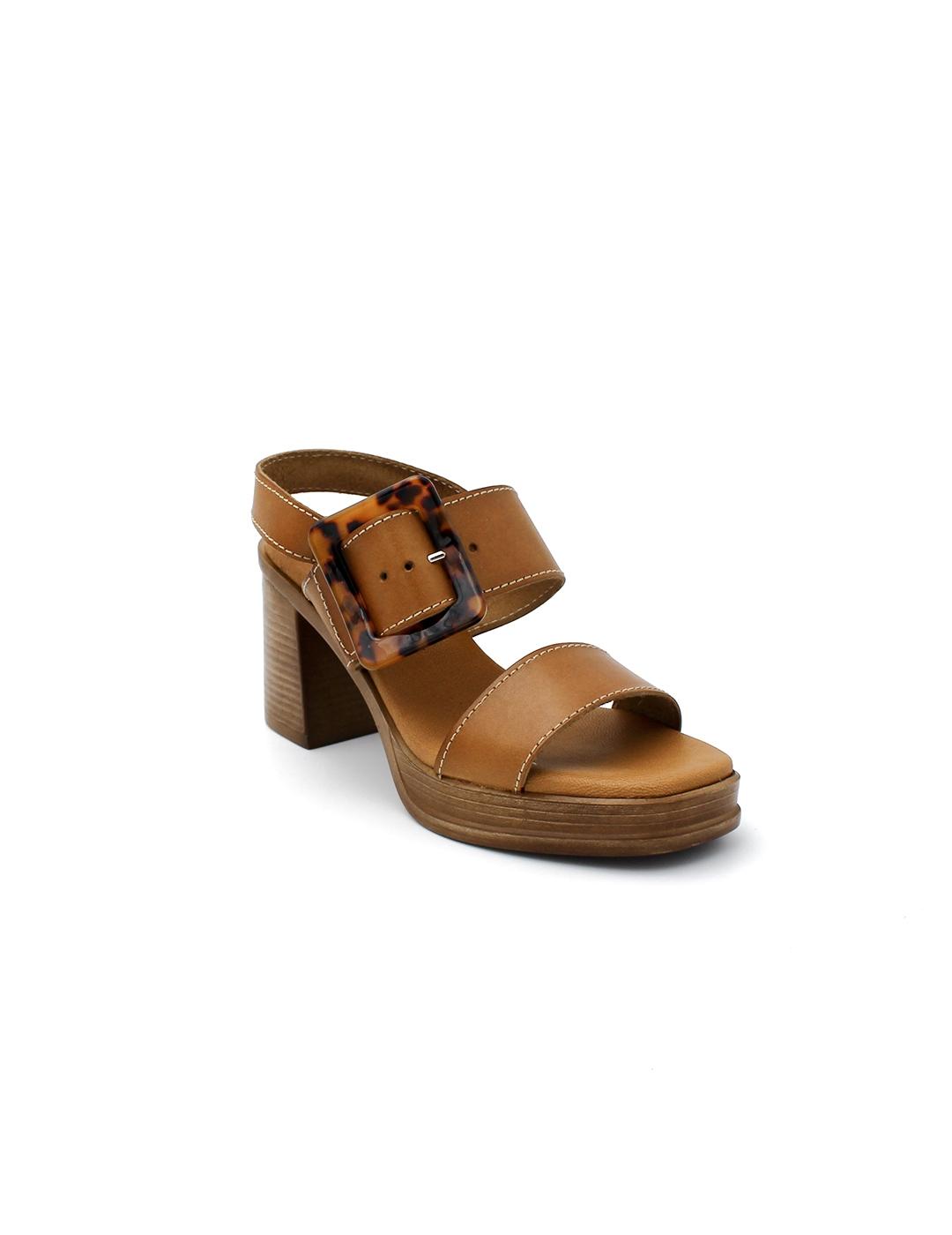 Sandalia Tacón ISSA MIEL 3657 Avellana Mujer.