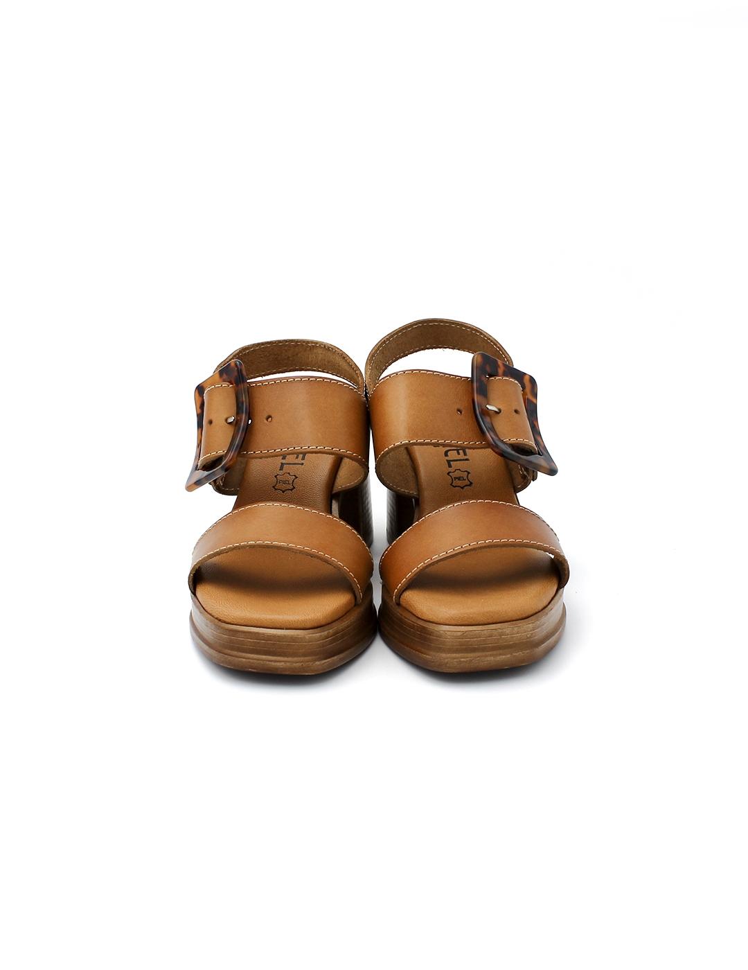 Sandalia Tacón ISSA MIEL 3657 Avellana Mujer.