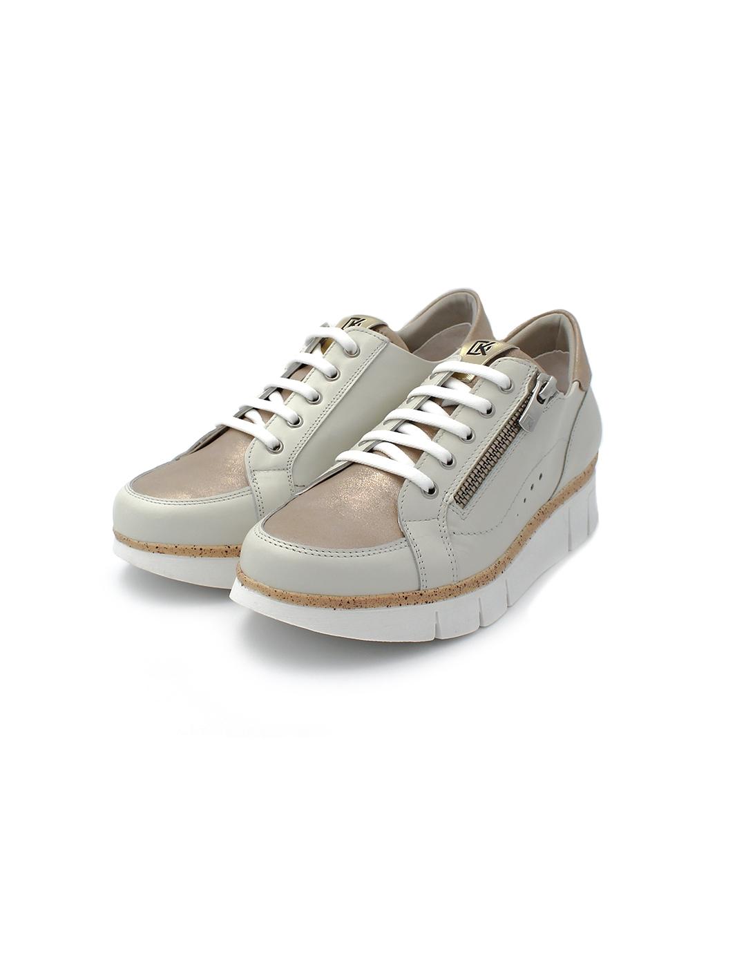 Zapato cuña DORKING India D9301-SILG Hielo Mujer.