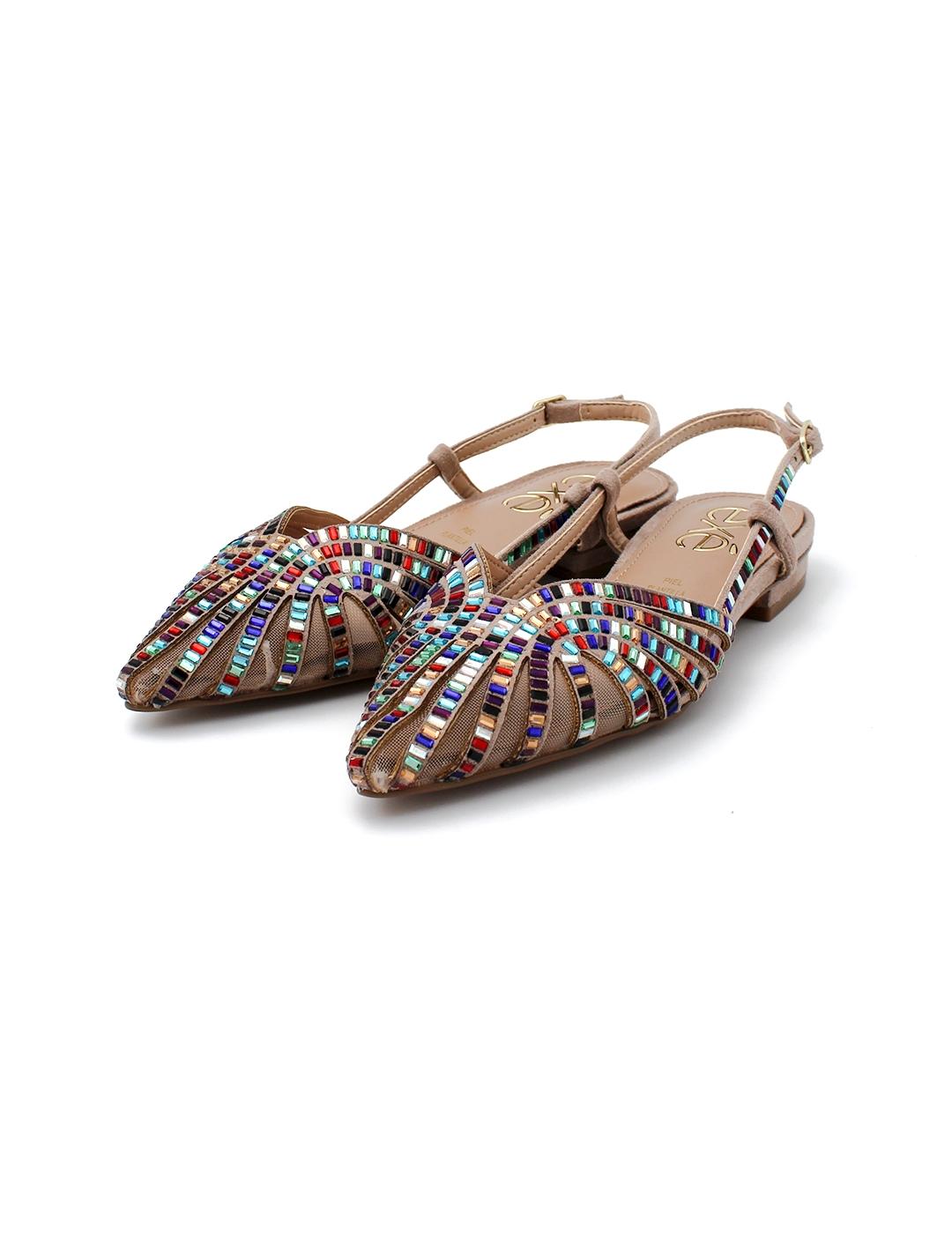 Zapato EXE Kendal-244 Beige Colores Mujer.