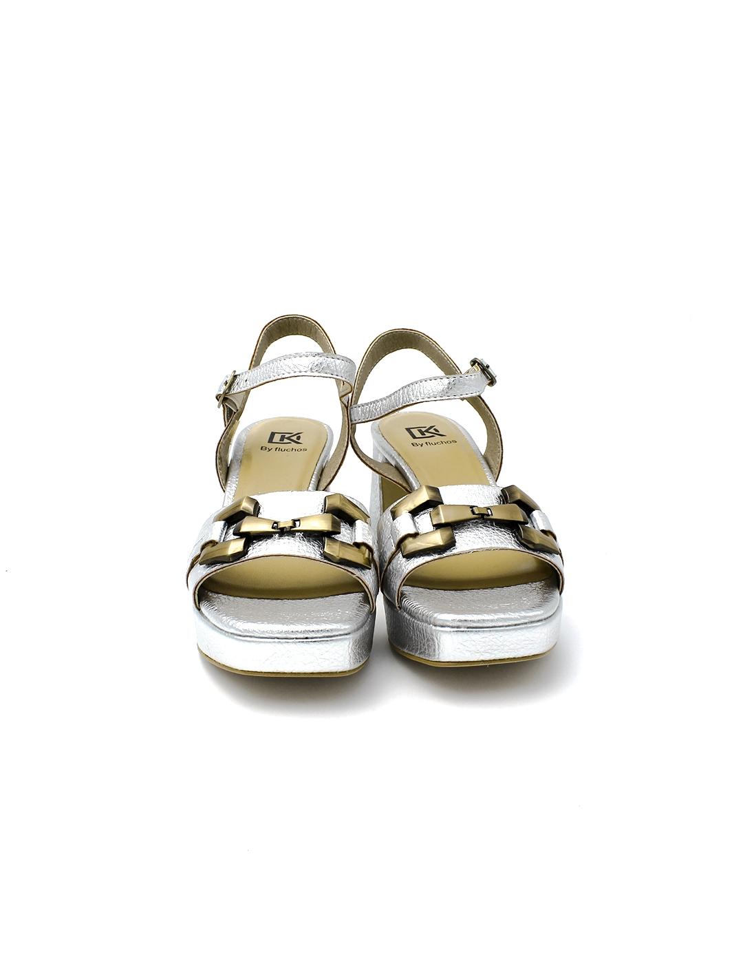 Sandalias Tacón DORKING D9253-EL Plata Mujer.