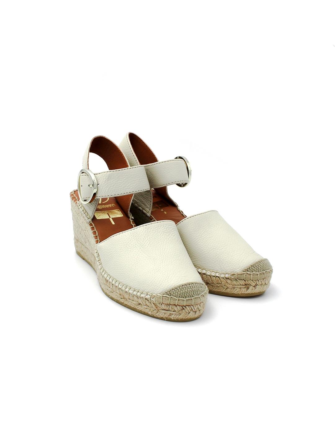 Alpargata Cuña VIGUERA 1922 Vainilla Mujer.