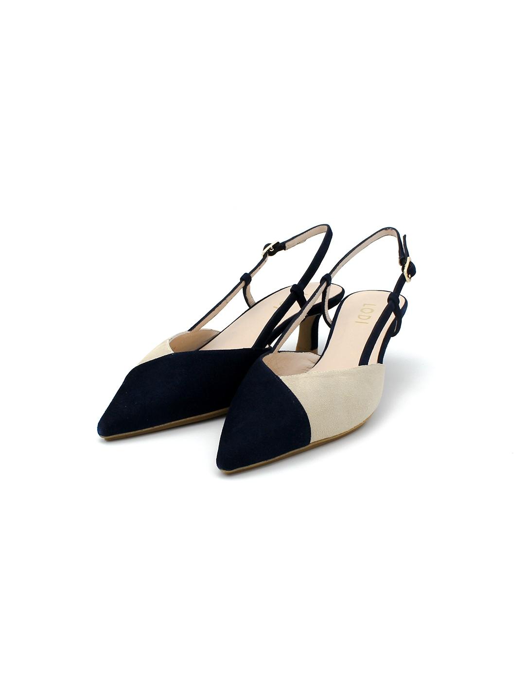 Zapatos Chasuri LODI 0154 Azul/Beige Mujer.