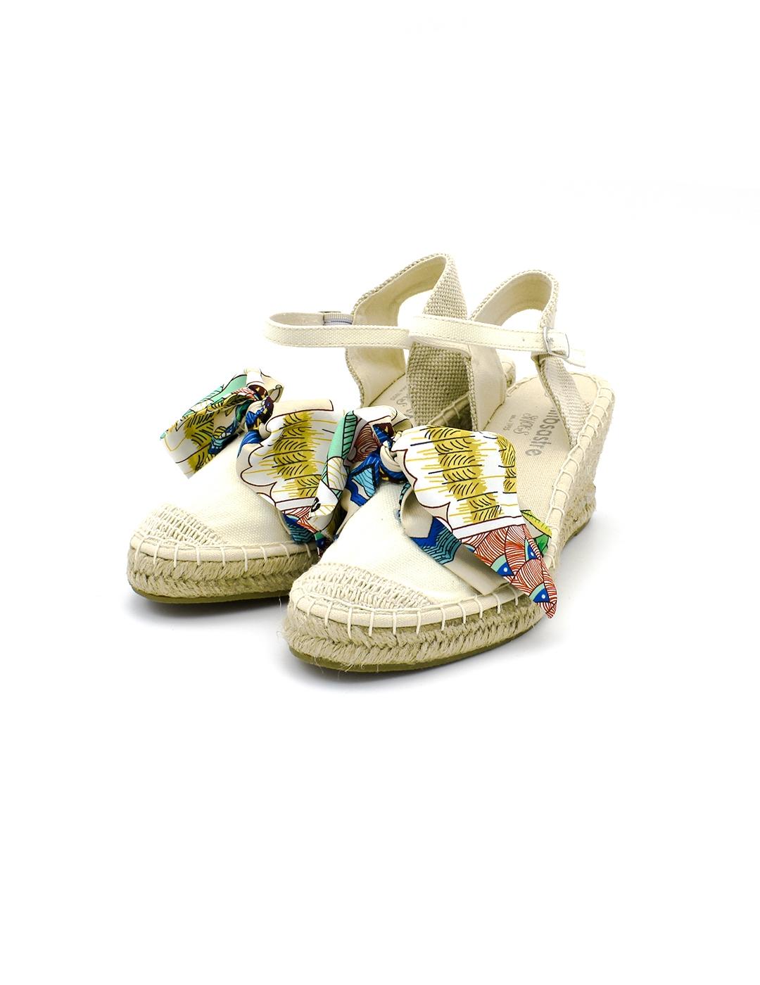 Alpargata Cuña SIMO SASTRE F1233 Beige Mujer.