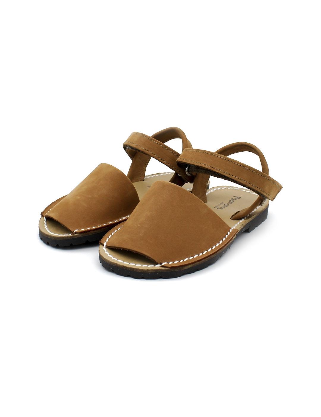 Menorquinas PISAMONAS 0024 Marrón Niño.