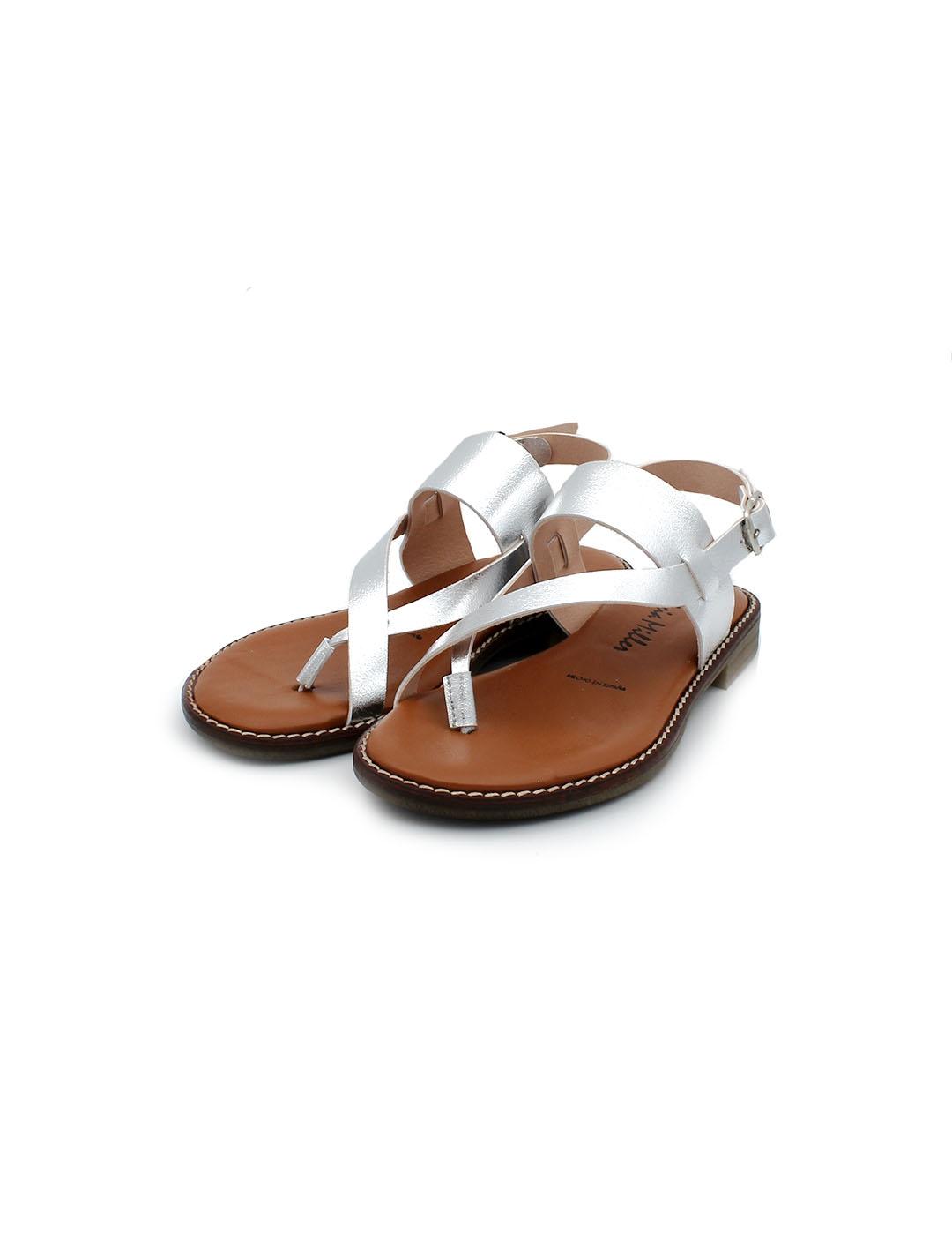 Sandalias PATRICIA MILLER 6337 Plata Mujer.