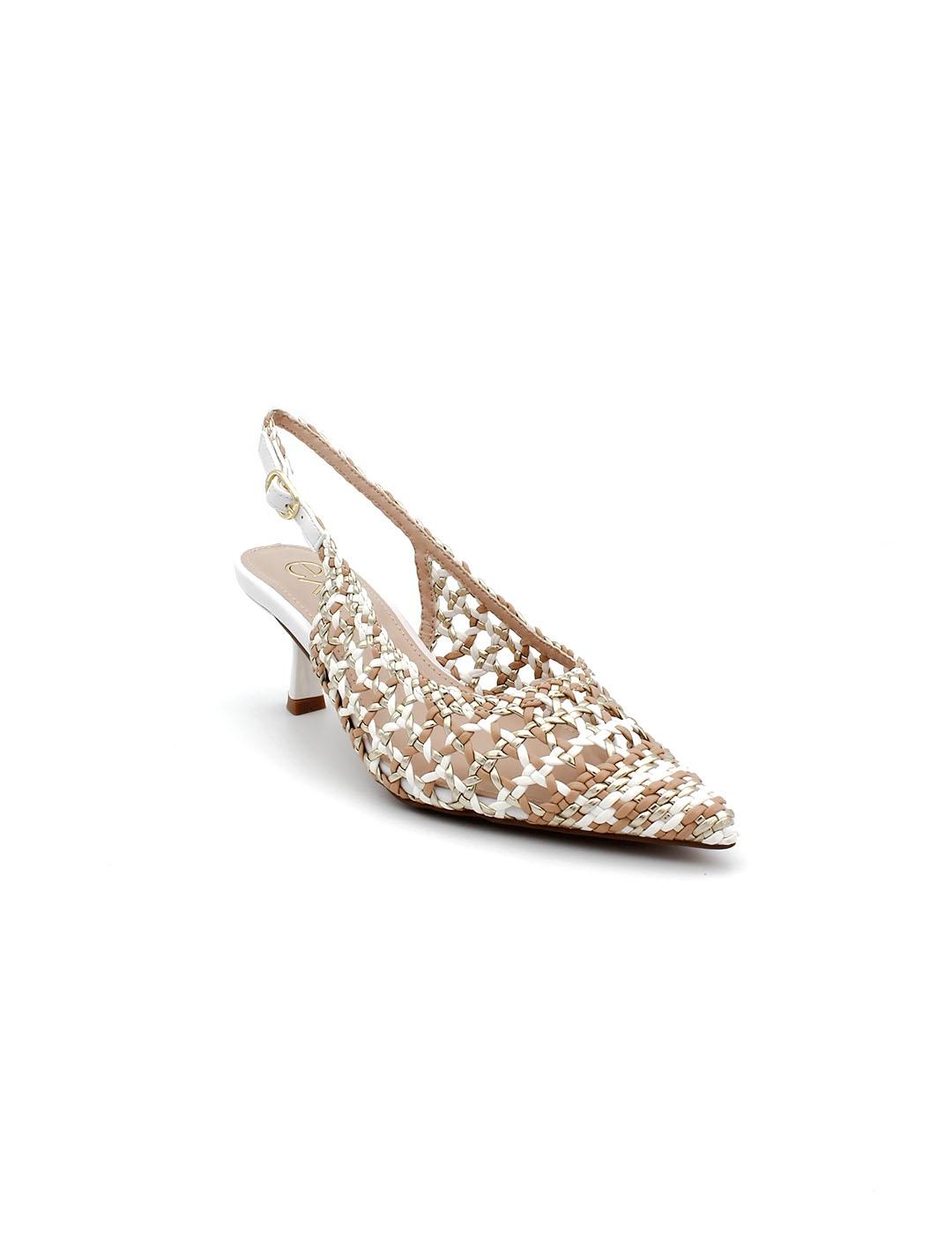 Zapatos Destalonados EXE Selena 850 Blanco/Beige Mujer.