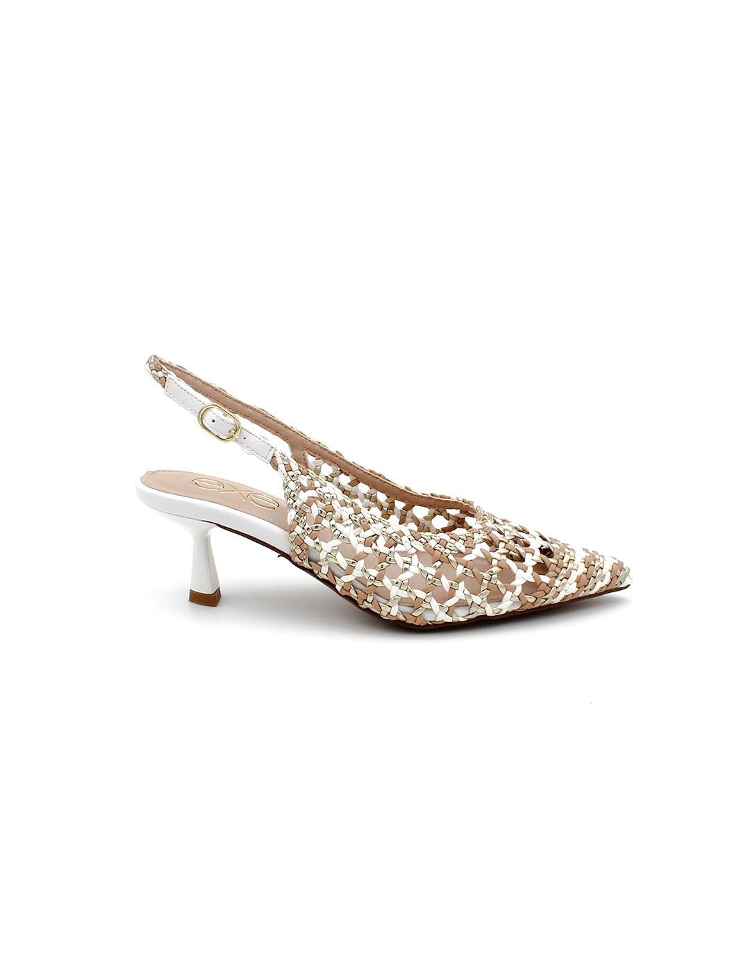 Zapatos Destalonados EXE Selena 850 Blanco/Beige Mujer.