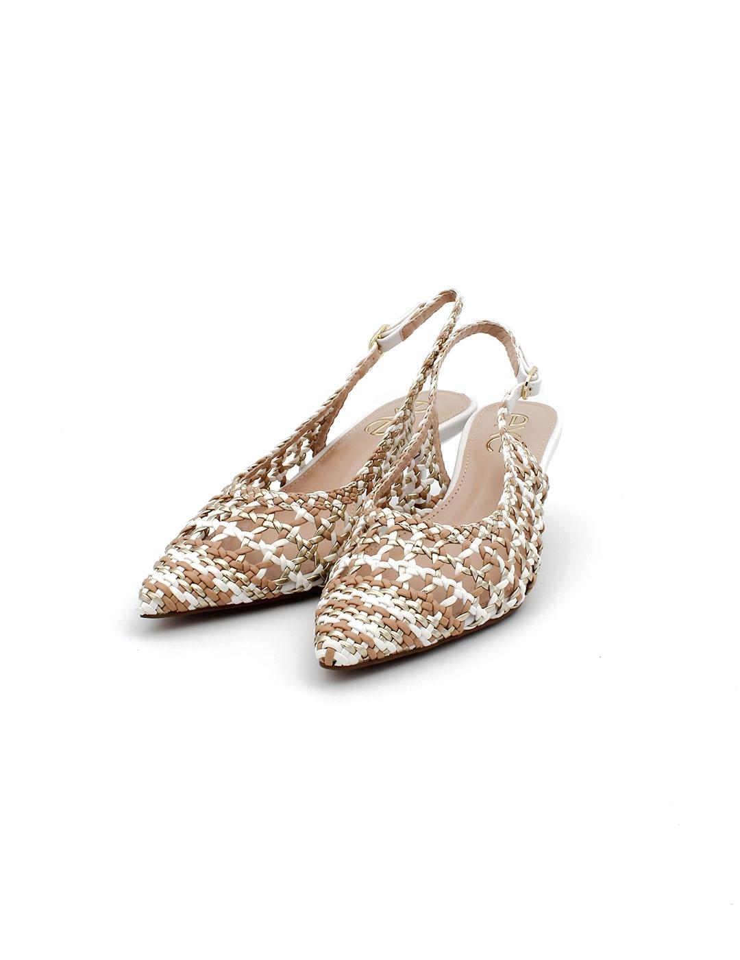 Zapatos Destalonados EXE Selena 850 Blanco/Beige Mujer.