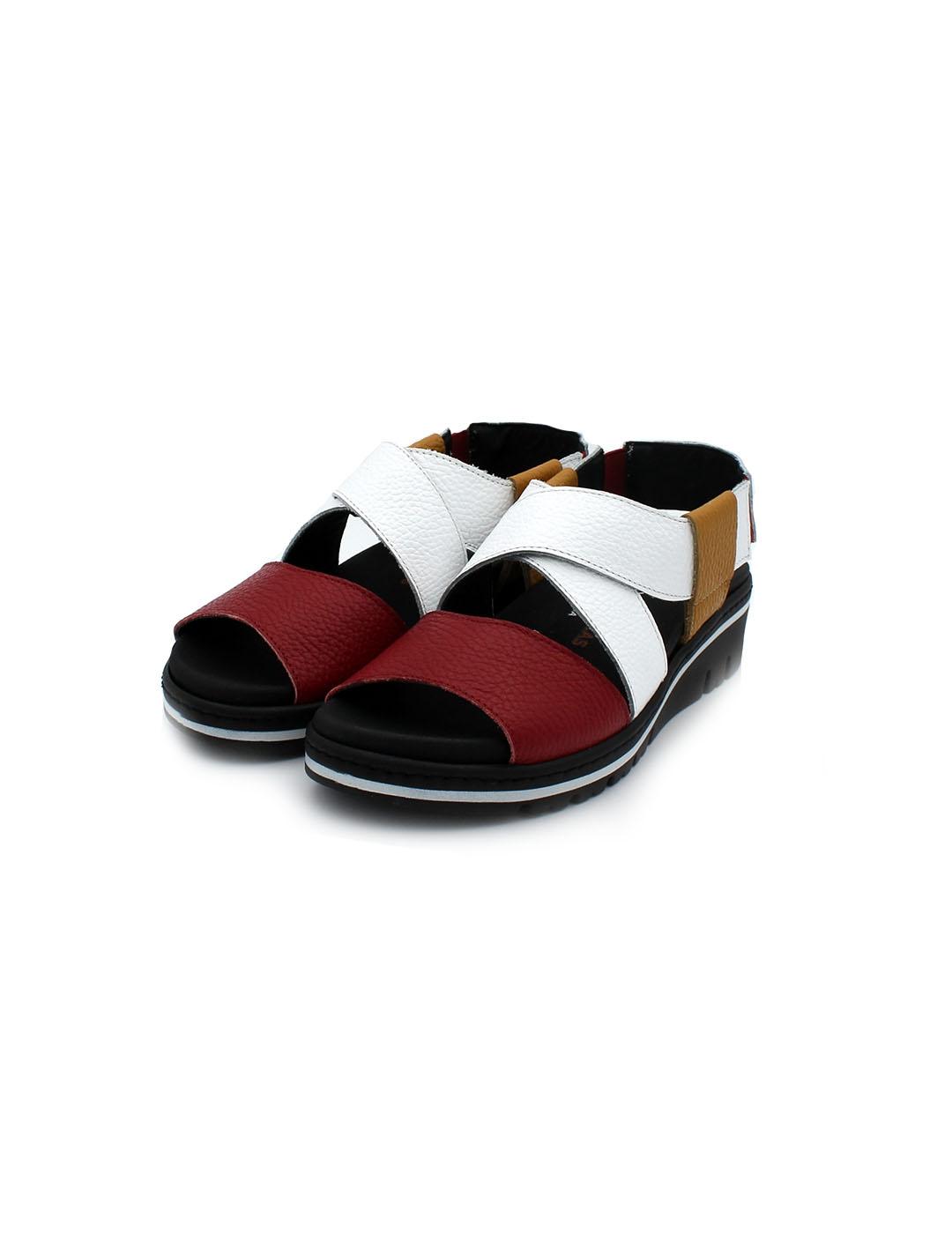 Sandalias Sport DOCTOR CUTILLAS 36145 Rojo/Blanco  Mujer.